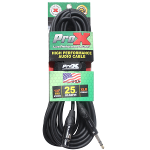 25 Ft. Balanced 1/4" TRS to XLR3-F High Performance Audio Cable - Image 3