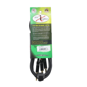 10 Ft. Unbalanced TRS-M Stereo to Dual TS High Performance Audio Y Cable - Image 4