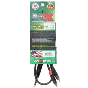 3 Ft. Unbalanced 1/4" TRS-M to Dual RCA-M High Performance Audio Cable - Image 4