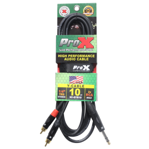 10 Ft. Unbalanced 1/4" TRS-M to Dual RCA-M High Performance Audio Cable - Image 3