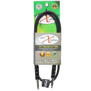 3 Ft. Balanced 1/4" TRS-M to TRS-M High Performance Audio Cable - Image 2