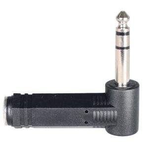 1/4" TRS Female to 1/4" TRS Male Right-Angle Adapter - Image 2
