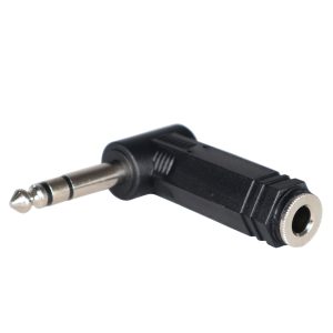 1/4" TRS Female to 1/4" TRS Male Right-Angle Adapter - Image 3
