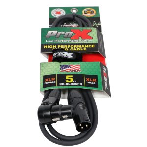 5 Ft Balanced Right-angle XLR-F to XLR-M High Performance Audio Cable Female - Image 2
