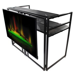 MESA MEDIA MK2 DJ Facade Table Workstation Includes TV Bracket Mount W –  Pro Audio and Lighting