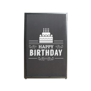 Happy Birthday Facade Enhancement Scrim - White Print on Black | Set of Two - Image 2
