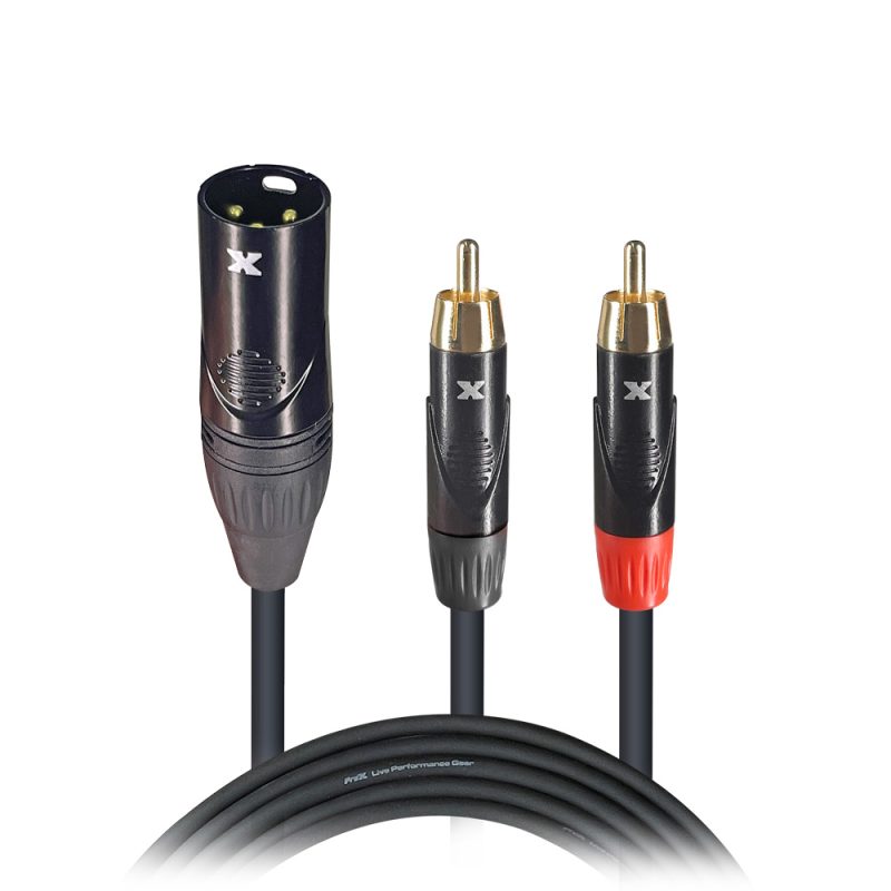 10 Ft. High Performance Audio Y Cable XLR-M to Dual RCA