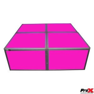 ProX Lumo Stage Acrylic Platform 2'x'2x24" Cube Section Riser for LED Lighting Dance Floor - Image 2