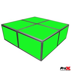 ProX Lumo Stage Acrylic Platform 2'x2'x16' Cube Section Riser - Image 10