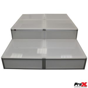 ProX Lumo Stage Acrylic Platform 2'x'2x8" Cube Section Riser for LED Lighting Dance Floor - Image 12
