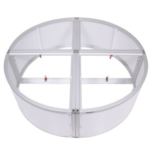 ProX Lumo Stage Acrylic Platform 2'x2'x16" Rounded Cube Section Riser for LED Lighting Dance Floor - Image 9