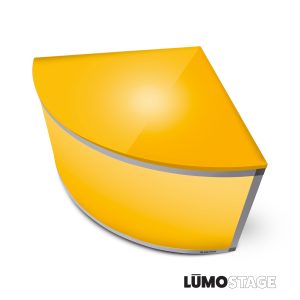 ProX Lumo Stage Acrylic Platform 2'x2'x16" Rounded Cube Section Riser for LED Lighting Dance Floor