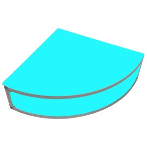 ProX Lumo Stage Acrylic Platform 2'x'2x8" Rounded Cube Section Riser for LED Lighting Dance Floor - Image 2