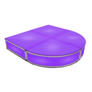 ProX Lumo Stage Acrylic Platform 2'x'2x8" Rounded Cube Section Riser for LED Lighting Dance Floor - Image 5