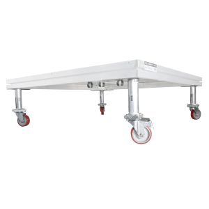 ProX StageQ Locking Staging 16" Height Stage Legs with 5" Rubber Steel Casters | Set of 4 - Image 4