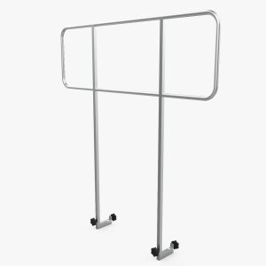 ProX 8' x 16' Social Distancing Platform with Stairs, Guard Rails, and Telescoping Legs Lifts up to 48" - Image 3