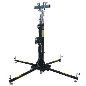 XT-CRANK22FT-400 Heavy Duty 22 Ft. High Truss Crank Up Lighting Stand 400 Lbs. Capacity Includes T-Adapter Truss Mount