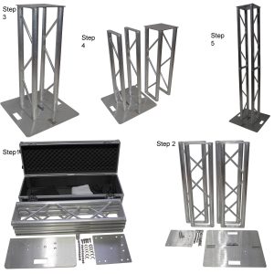 Flex Tower Totem Package - Adjustable 6.56ft or 3.28ft With Road Case - Image 2