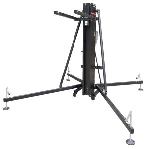 21 Ft. Lift Frontal Loading Lifting Tower for Line Array - Max Load 500kg-1102 lbs | Black Aluminum