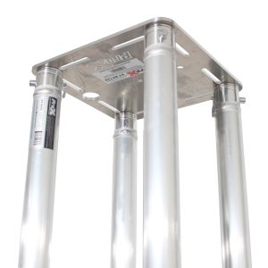 8.20ft Totem Package Includes a 12in Top Plate, 30in Base Plate and Four 2.5m F31 Tubes W-White Scrim Cover - Image 3