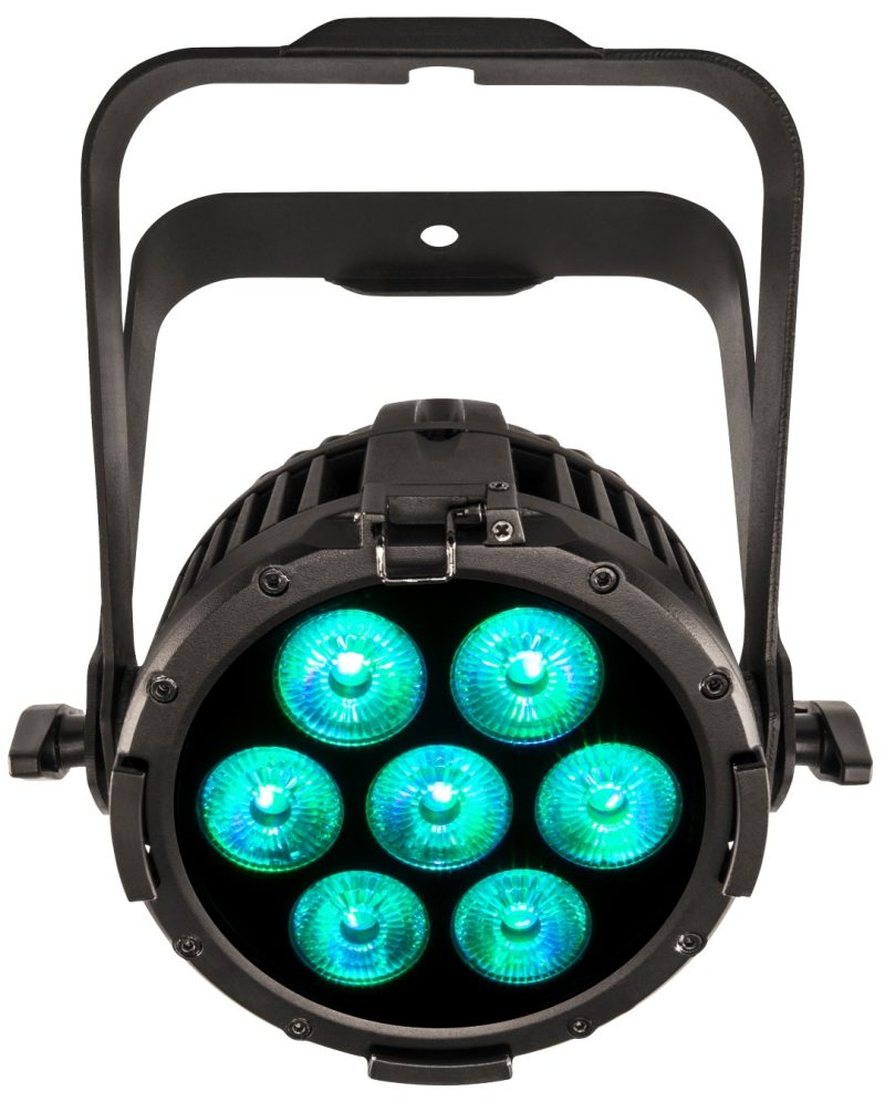 Front view of RGBWAUV LED wash fixture