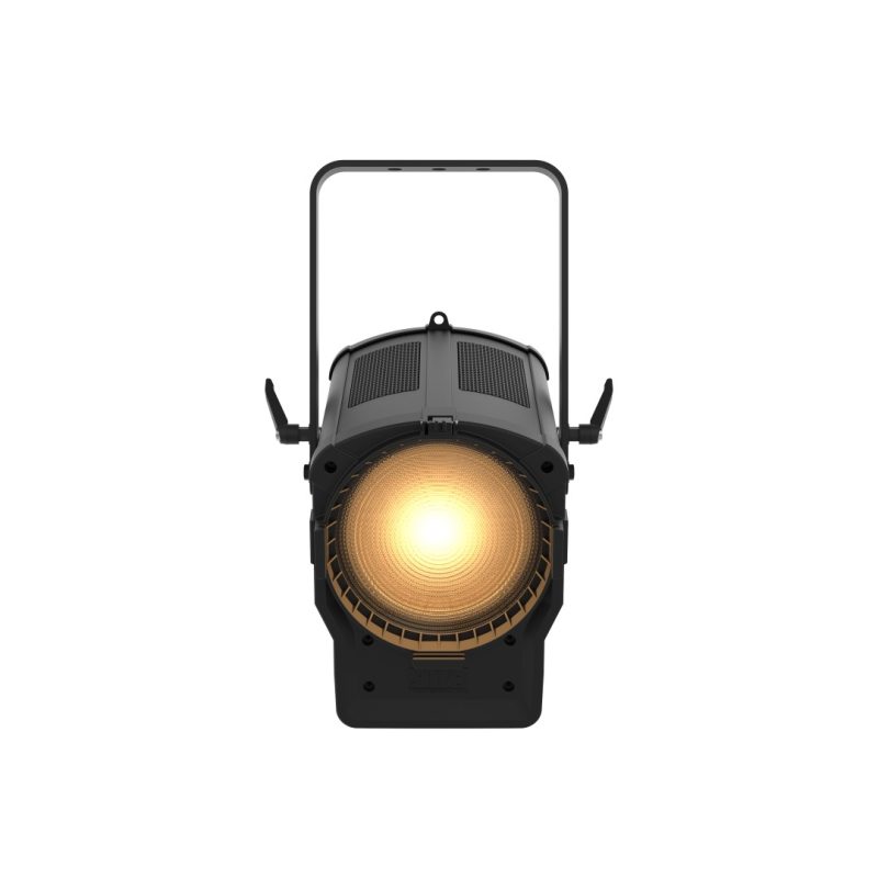 Front view of high power Fresnel-style fixture