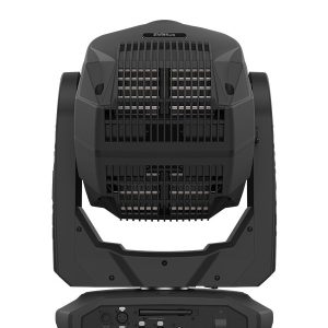 Back view of LED yoke spot fixture