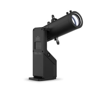 Side view of battery powered Gobo Projector