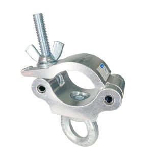 Aluminum Pro M10 Truss Clamp with Eyebolt for 2" Truss Tube for Hanging Lighting and Speakers Capacity 1102 lbs.