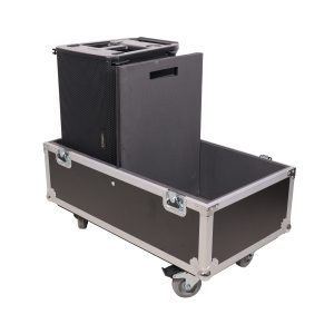 Universal Dual Speaker Flight Case Fits (2) QSC KLA12 EV ETX12P - 25x17x15 in. - Image 7