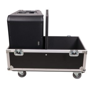 Universal Dual Speaker Flight Case Fits (2) QSC KLA12 EV ETX12P - 25x17x15 in. - Image 6