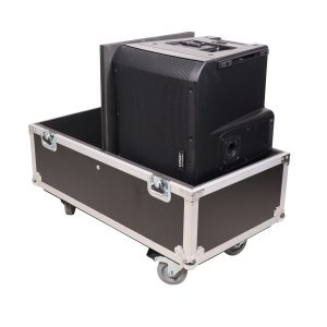 Universal Dual Speaker Flight Case Fits (2) QSC KLA12 EV ETX12P - 25x17x15 in. - Image 2