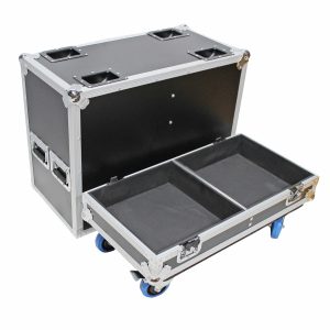 Universal Dual Speaker Flight Case Fits 2x QSC LA112, FBT HORIZON VHA 112SN, Mackie DRM12A and more 30" H x 26" x 18" - Image 3