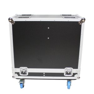 Universal Dual Speaker Flight Case Fits 2x QSC LA112, FBT HORIZON VHA 112SN, Mackie DRM12A and more 30" H x 26" x 18" - Image 2