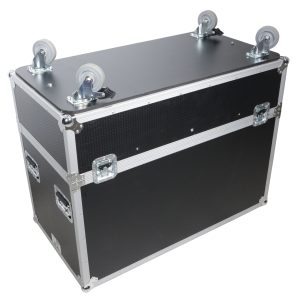 Universal Dual Speaker Flight Case Fits (2) QSC KLA12 EV ETX12P - 25x17x15 in. - Image 27