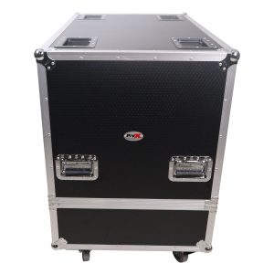 Universal Dual Speaker Flight Case Fits (2) QSC KLA12 EV ETX12P - 25x17x15 in. - Image 26