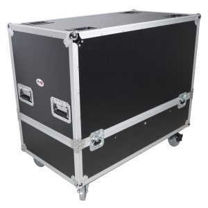 Universal Dual Speaker Flight Case Fits (2) QSC KLA12 EV ETX12P - 25x17x15 in. - Image 23
