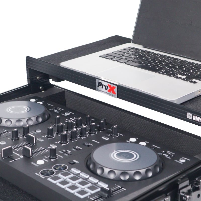 ATA Flight Road Case For Pioneer DDJ-FLX4 DDJ-SB3 DDJ-400 DJ Controller with Laptop Shelf - Black Finish - Image 23