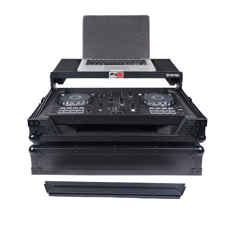 ATA Flight Road Case For Pioneer DDJ-FLX4 DDJ-SB3 DDJ-400 DJ Controller with Laptop Shelf - Black Finish - Image 4