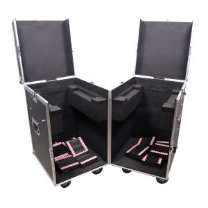 ATA Flight Style Road Case for (2) Moving Head Lighting Fixtures with (6) 4 inch Casters