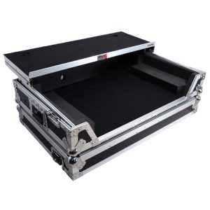 Flight Style Road Case For Pioneer DDJ-FLX10 DJ Controller with Laptop Shelf 1U Rack Space and Wheels - Image 4