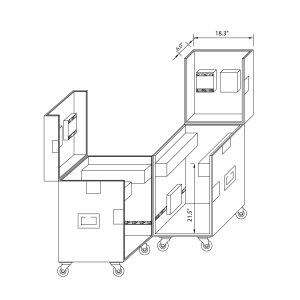 ATA Flight Style Road Case for (2) Moving Head Lighting Fixtures with (6) 4 inch Casters - Image 7