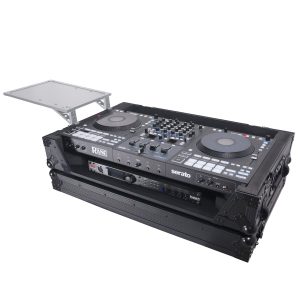 ATA Flight Style Road Case For RANE Four DJ Controller with 1U Rack Space and Wheels - Black Finish - Image 3