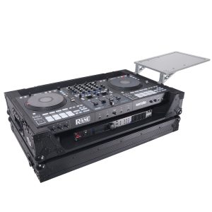 ATA Flight Style Road Case For RANE Four DJ Controller with 1U Rack Space and Wheels - Black Finish - Image 5