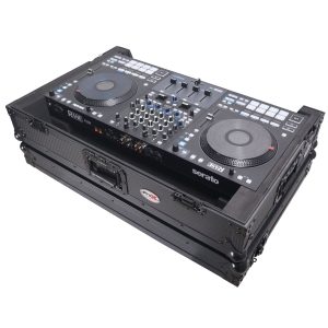 ATA Flight Style Road Case For RANE Four DJ Controller with 1U Rack Space and Wheels - Black Finish - Image 7