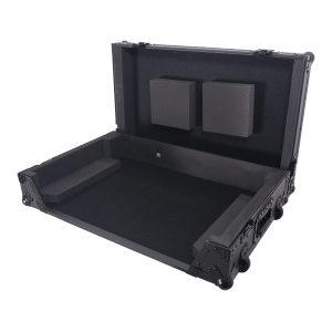 ATA Flight Style Road Case For RANE Four DJ Controller with 1U Rack Space and Wheels - Black Finish - Image 9