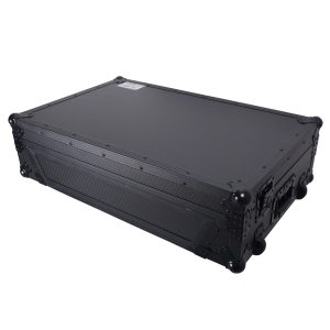 ATA Flight Style Road Case For RANE Four DJ Controller with 1U Rack Space and Wheels - Black Finish - Image 11