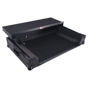 ATA Flight Style Road Case For RANE Four DJ Controller with Laptop Shelf 1U Rack Space LED and Wheels - Black Finish - Image 9