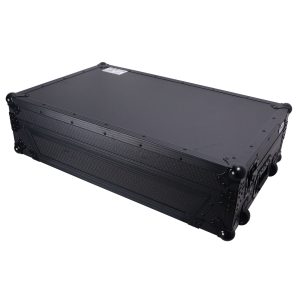 ATA Flight Style Road Case For RANE Four DJ Controller with Laptop Shelf 1U Rack Space LED and Wheels - Black Finish - Image 11