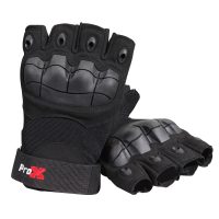 X-GRIPZ Hard Rubber Knuckle Fingerless Gloves - For Truss and Stage Performance
